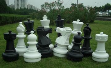 This is the product image for Giant Chess set with Mat. Detail: OUTDOORS. Product ID: GCC.
 
				Price: $750.00.