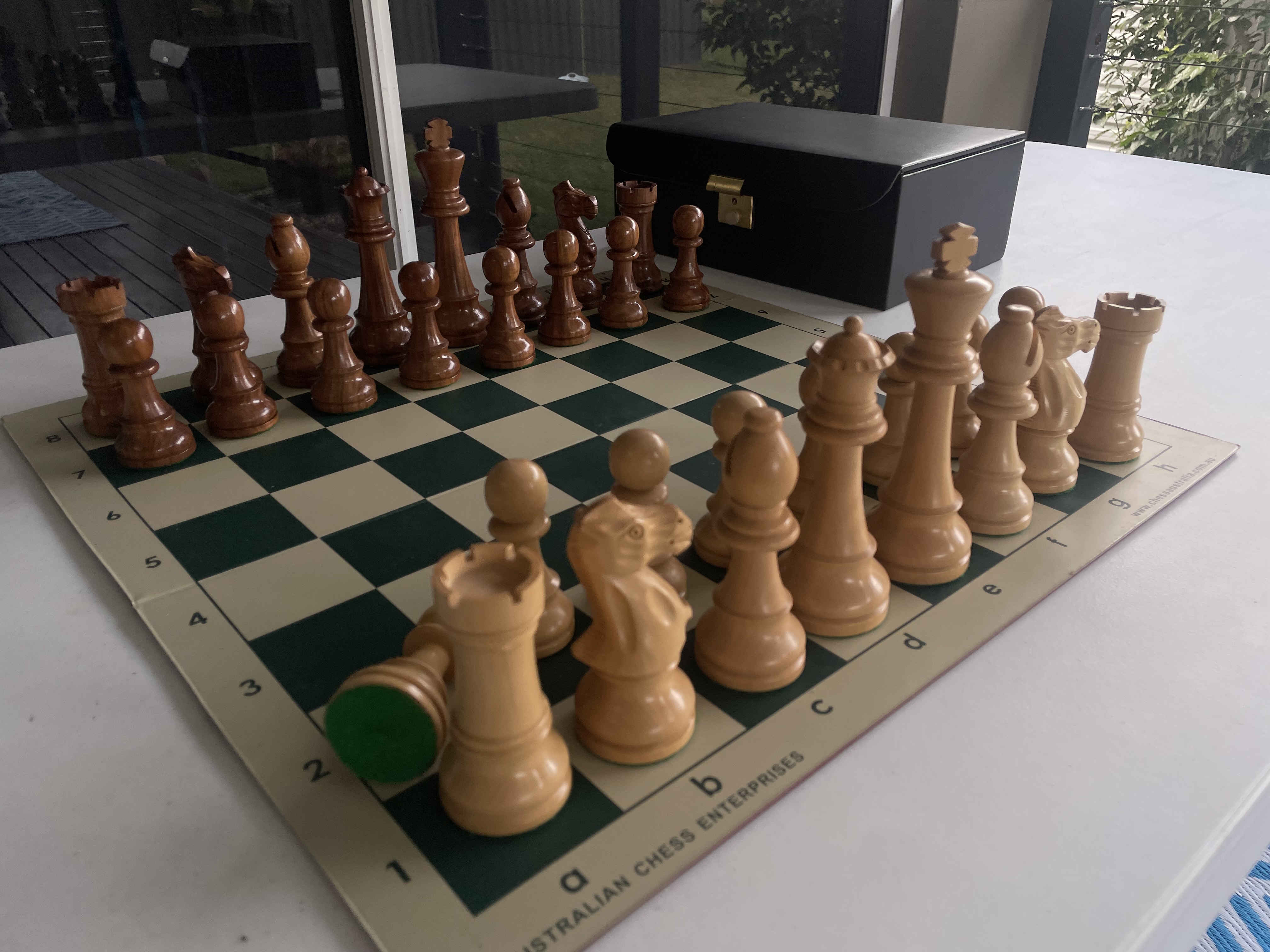 This is the product image for Wooden Chess set -6 inch king.. Detail: WOODEN PIECES. Product ID: 18992759.
 
				Price: $99.95.