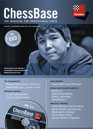 This is the product image for ChessBase Magazine 185. Detail: CB MAGAZINES. Product ID: CB185.
 
				Price: $29.95.