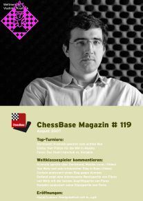 This is the product image for ChessBase Magazine 119 DVD. Detail: CHESSBASE MAGS. Product ID: CBM119.
 
				Price: $9.95.