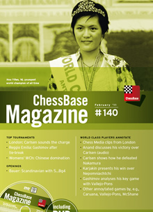 This is the product image for ChessBase Magazine 140 DVD. Detail: CHESSBASE. Product ID: CBM140.
 
				Price: $29.95.
