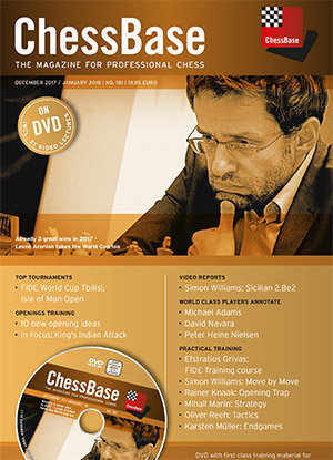 This is the product image for Chessbase Magazine 181 DVD. Detail: CHESSBASE. Product ID: CBM181.
 
				Price: $29.95.