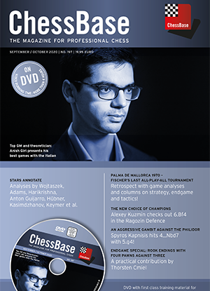 This is the product image for Chessbase Magazine 197 DVD. Detail: CHESSBASE. Product ID: CBM197.
 
				Price: $29.95.