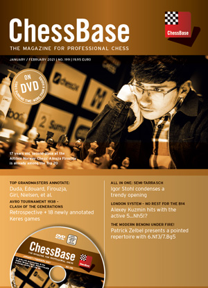 This is the product image for ChessBase Magazine 199 DVD. Detail: CHESSBASE. Product ID: CBM199.
 
				Price: $29.95.