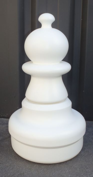 This is the product image for Large Giant Pawn White. Detail: SPARES. Product ID: GCHESSPW.
 
				Price: $35.00.