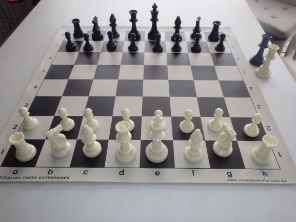 This is the product image for Standard Chess Pieces (White). Detail: PLASTIC PIECES. Product ID: PCS4.
 
				Price: $17.50.